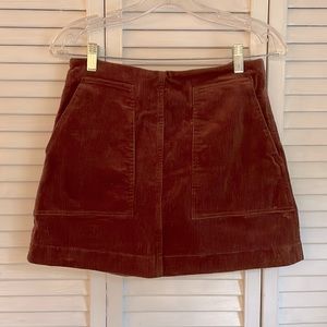 Brown Corduroy Skirt